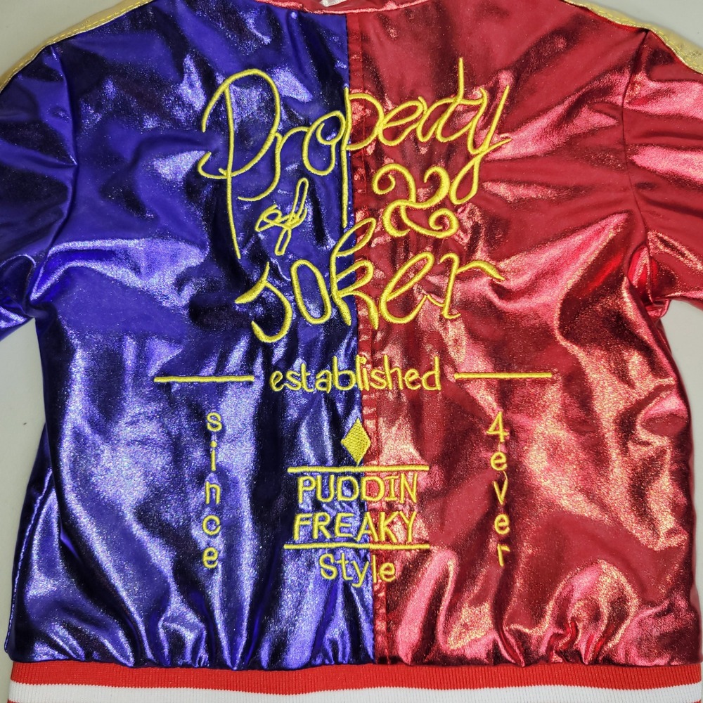 Kids‎ Harley Quinn Shiny Metallic Bomber Jacket